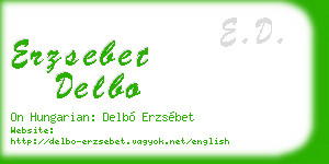 erzsebet delbo business card